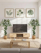 BLOSMON Bougainvillea Artificial Flower Tree: 5ft White Fake Flower Plant for Front Porch Decor - Faux Silk Floral Trees with Pot for Outdoor Garden Patio Indoor Home Office Floor Decoration