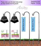 Ashman Shepherd's Hooks 35 Inch (36 Per Pack), Black, Made of Premium Metal for Hanging Solar Lights, Bird Feeders, Mason Jars, Christmas Lights, Lanterns, Garden Stakes and Wedding Décor.