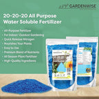 Gardenwise 20-20-20 Water-Soluble Fertilizer – Powder for Liquid Plant Food for Indoor & Outdoor Plants, Orchids, Vegetables, Lawns, Flowers – 20 20 20 Fertilizer (20 QUARTS)