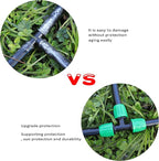 52 FT 1/2”PVC Garden Irrigation Tubing Hose（OD:16mm,ID:12mm),1/2 inch Drip Irrigation Tubing Main Line Hose Tube with Drip Irrigation Fitting Connector for Garden Watering Drip Irrigation System