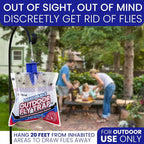 Fly Traps Outdoor Fly Trap for Patio. 4 Non-Toxic Pre-Baited Flies Bags Outdoor Disposable. Hanging Bug Catchers for All Filth Flies Killer for Outside Bug Control in Yard Horse Ranch Trash Can.