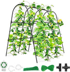 Cucumber Trellis for Raised Bed,U-Shape Garden Trellis for Climbing Plants Outdoor, Metal Arch Vegetables Trellis, Plant Support for Vine (Black, 47.2" Lx21.6 WX47.2 H-Medium)