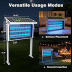Powerful Large Solar Bug Zapper Outdoor for 1/2 Acre, Poartable Rechargeable Mosquito Zapper with High Powered, Cordless Solar Fly Zapper for Patio Garden Backyard Farm Pest Control