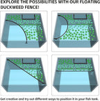 HOZOE Aquarium Floating Plant Corral, Intercepting Floating Plants from Filters and Heaters, Adjustable Height with Water Level, Can Be Used to Framed and Frameless Aquariums. (Combo Pack).