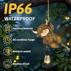 Hanging Highland Cow Decor: Garden Cow Statues with Solar Lantern Tree Decorations for Outdoor Yard Lawn Patio Porch Ideal Gardening Gifts for Mom Grandma Women