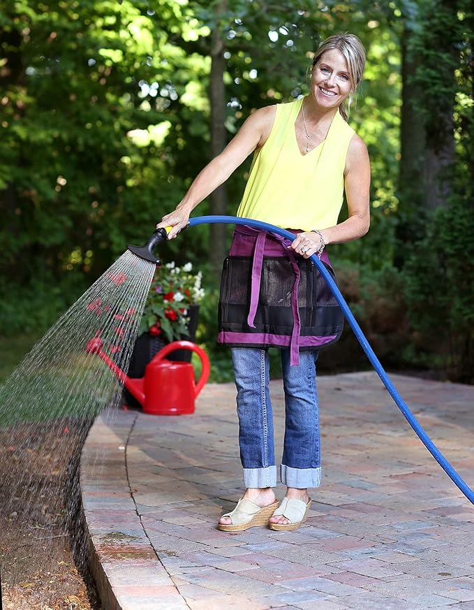 Dramm One Touch Fan Nozzle Handlheld Sprayer with Thumb Control Water Flow, Perfect for Water Restricted Areas When Watering Plants, Pots, Baskets, Vegetables, Yellow