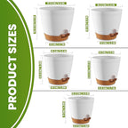 Utopia Home Self Watering Pots for Indoor Plants, Planters for Indoor Plants, Multi-Size Flowerpot, Set of 5 Plant Pots with Drainage & Reservoir, 6.8"/6.4"/5.9"/5.5"/4.9" (White)