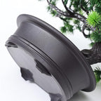 Artificial Bonsai Tree Fake Plants for Home Decor, Living Room Bathroom Bookshelf Entryway Table Wall Shelf Modern Farmhouse Decor, 9.5" Tall, Green