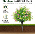 PATIO CHOICE Topiary Trees Artificial Outdoor Boxwood Ball Trees with Ground Spike Set of 2 22" Fake Outdoor Plants Faux Bushes and Shrubs Decorations for Outdoor Indoor Front Porch Garden