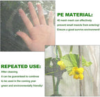 4Pcs Insect Bird Barrier Mesh, 7.9 x 5.9 FT Garden Netting Barrier, Bird Netting, Netting for Plant with Drawstring, Tomato Protective Cover