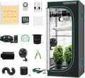 MARS HYDRO 2x2 Grow Tent Kit Complete System with 10 Speed Fan,100W Upgraded TS600 LED Dimmable Grow Light,24"x24"x55" 1680D High Reflective Mylar Grow Tent,4 inch Smart WiFi Control Ventilation Kit