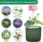 EBaokuup 4 Pcs Aquatic Pond Planting Bags-7" Reusable Mesh Water Garden Pond Plant Pot-Breathable Green Square Lily Plant Pots for Pond Bog Plant Garden Terrestrial Plant