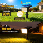 Solar Spot Lights Outdoor, [6 pack/118 LED] 4 Modes Auto On/Off Solar Landscape Spotlights, Ip67 Waterproof Solor Powered Pathway Lights for Outside Yard Garden Walkway Tree Patio (Warm White)