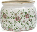 Dosayes Large Ceramic Pot for Planters, Ice Crack Glazed Flower Pot with Drainage Holes,5.91inch Vintage Planters for Indoor and Outdoor (RED)