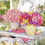 AmyHomie 20 Bundles Artificial Flowers for Outdoor Outside Spring Summer Decoration UV Resistant Faux Flowers No Fade Fake Plastic Plants Garden Porch Window Box Decorating (Pink)