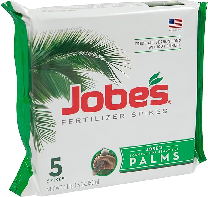 Jobe’s Palm Fertilizer Spikes, Easy Plant Care Fertilizer for Palm Trees and Plants, 5 Count