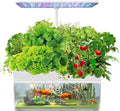 Hydroponics Growing System, 12 Pods Indoor Herb Garden with LED Grow Light, with Aquaponic Fish Tank,with Auto Timer,for Home Kitchen,Height Adjustable