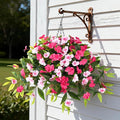 Hommyea Artificial Fake Hanging Flowers Plants Basket for Outdoors Outside Decoration UV Resistant Faux Silk Flowers Look Real Plastic Flowers for Spring Planters Home Porch Patio Garden Decor