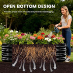 3 in 1 Galvanized Raised Garden Bed with 87" H Arch Trellis for Climbing Plants, Outdoor Gardening Planter Box with Climbing Net for Flower Vegetables Fruits Herbs, Black
