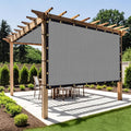 Shade&Beyond Customized Size 10' X 21' Shade Cloth with Grommets, 90% UV Protection UV Protection Mesh Tarp Sun Screens for Patio GN01, Light Gray