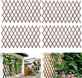 4 Pcs Expandable Garden Trellis, 38" x 89" Thickened Large Wooden Lattice Panel Lattice Trellis for Climbing Plants Outdoor Ivy Vine Rose Clematis for Garden Fence Wall Patio Room Decor (4)