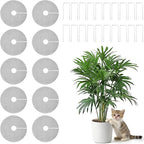 10Pcs 15.7 Inch Plant Pot Grids with 20 U-Shaped Nails, Cuttable Soil Cover Protector Cats, Animals Digging Stopper, Indoor Plant Pot Soil Guard for Outdoor Garden Balcony