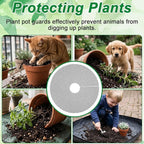 6 Pcs Plant Pot Cover Cuttable Plant Protector from Cats Indoor Dig-Free Plants Pot Soil Guard Flower Pots Grid Guard for Outdoor Garden Balcony