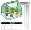 36"×36"×36" Green Houses for Outside, Portable Mini Greenhouse with Mesh Vents, Weatherproof PE Plant Shelter for Patio Gardening