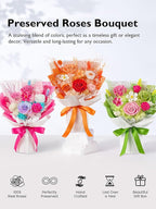 Eterfield Flowers for Delivery Prime, Mother's Day Forever Flowers Bouquet, Preserved Orange Roses Birthday Gifts for Her Women Wife Mom Grandma Anniversary Valentines Day Christmas