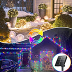 Warm White and Multicolor Color Changing Solar String Lights for Outside, 2 Pack 400LED Solar Fairy Lights Outdoor Waterproof, Copper Wire with 8 Modes Solar Twinkle Lights for Tree Garden Yard Party