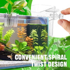 Dandat 8 Pcs Clear Acrylic Aquarium Plant Holder with Hooks Top Aquarium Plant Hanging Fish Tank Cup Pots Aquascape Decoration for Aquaponic Cultivation Water Feature Decoration
