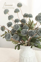 Floroom 5pcs Dusty Sage Green Faux Silk Mums Artificial Flowers, Bulk Fake Small Mini Chrysanthemums with Stems for DIY Wedding Centerpieces Floral Arrangements Vase Fillers Home Decorations