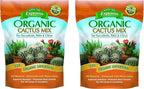 Espoma Organic Cactus Potting Soil Mix, Natural & Organic Soil for Cactus, Succulent, Palm, and Citrus Grown in containers Both Indoors and Outdoors, 4 qt, Pack of 2