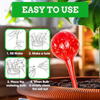 Besti Self-Watering Globes – 4-Pack Extra Large Watering Globes for Plants – Automatic Watering System for Potted Plants – Holds 380-400ml, Waters Plants Up to 2 Weeks (Set of 4 Extra Large)