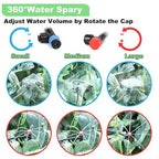 Drip Irrigation Kit – 2026 New Quick-Connect Micro Irrigation System with 46FT 1/2'' Tubing, Locking Nozzle Emitters, Adjustable Misting Sprayers for Gardens, Lawns, Raised Beds and Greenhouses