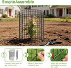 15 Packs Plant Protectors from Animals, 45Pcs 12"x 16" Large Metal Wire Mesh Garden Plant Cages for Outdoor Gardening, Chicken Wire Cloche Plant Cages for Rabbits with Zip Ties & Stakes(Green)