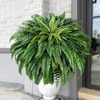 MARTINE MALL 2Pcs 48''/ 88 Leaves XXL Large Fake Ferns Artificial Ferns for Outdoors, UV Resistant Faux Boston Fern for Outdoor Planter Realistic Hanging Artificial Fake Plants for Porch Patio