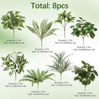 Artificial Greenery Plants, Large Bunches Outside Faux Plants for Outdoor Decor - UV Resistant Fake Plant for Planters, Realistic Fake Greenery Bushes for Garden Patio Front Porch Yard Decor