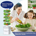 SJZX Hydroponics Growing System Kit, 5-Layer Hydroponic Tower, 30 Planting Holes, Space-Saving Vertical Gardening System, Suitable for Both Indoor and Outdoor use Germination Kits