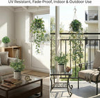 Artificial Hanging Plants 5 Pack – Small Fake Potted Ivy Plants for Indoor or Outdoor Décor, Wall Shelf Home Office Room Decoration, Realistic Faux Plants with Planters