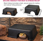 14Pcs Leopard Gecko Tank Accessories Set, Reptile Care Kit with Feeding Tweezers, Silicone Spoon, Hideout, Water Dish & Food Bowls for Leopard Gecko Terrarium