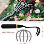 Kemaier Garden Tool Set - Featuring a Heavy-Duty Stainless Steel Hand Cultivator, Transplant Shovel, Trowel, Crack Weeder, and Dandelion Weeder - The Ultimate, Unbreakable Gardening Gift