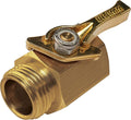 Dramm 35001 Heavy Duty Brass Shut Off Valve – Full Water Flow Hose Connector, Male to Female Threads, Quarter Turn Control, Corrosion-Resistant Seals, Made in USA – Solid Brass Garden Hose Valve