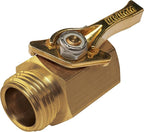 Dramm 35001 Heavy Duty Brass Shut Off Valve – Full Water Flow Hose Connector, Male to Female Threads, Quarter Turn Control, Corrosion-Resistant Seals, Made in USA – Solid Brass Garden Hose Valve