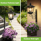 2-in-1 Outdoor Solar Lamp Post Light with Planter: Dusk to Dawn Solar Powered Light,Solars Lamp Post with Planter,Solars Lamps Postc,for ardens, Outdoor Floor Lamps (1 Set)