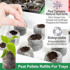 Legigo 50 Pcs 36mm Seed Starter Peat Pellets for Seedlings- Compressed Seed Starter Pods Seed Starting Pellets Plugs Soil Peat Pods for Starting Seeds, Garden Planting Herb Flower Vegetables