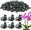 RAINFLOW 200 PCS Plant Clips Orchid Clips - Plant Support Clips for Indoor Plants, Small Plastic Garden Trellis Clips for Plant Stakes, Climbing Vine Stem Support, Orchid Plant Training Upright Growth