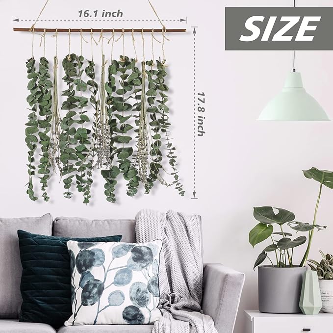 Bathroom Decor Real Eucalyptus for Shower and Lavender Fresh Eucalyptus Stems Wall Hanging Decor Fragrance Greenery Wall Hanging for Wedding Decor,Bedroom,Living Room,Kitchen,Boho Home Decor