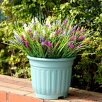 20 Bundles Artificial Plants Outdoor, UV Resistant Fake Flowers, Realistic Faux Lavender Shrubs for Porch Garden Window Box Home Decoration (White Yellow Lightpurple Rosy)