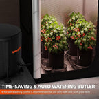 Spider Farmer Gravity-Fed Self-Watering System, 4-Pack Auto Watering System with 13 Gallon Reservoir, 4 Fabric Pot Base for Indoor Plants, Grow Tents, Greenhouses